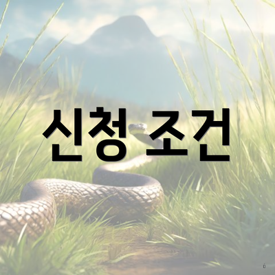 신청 조건