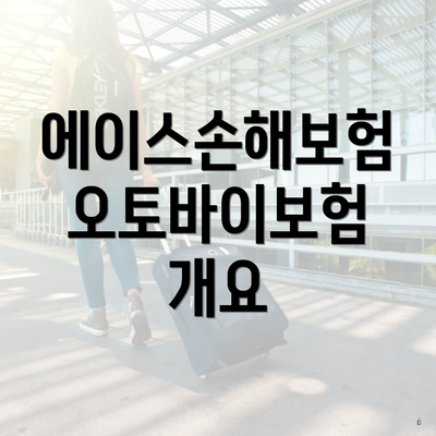 에이스손해보험 오토바이보험 개요