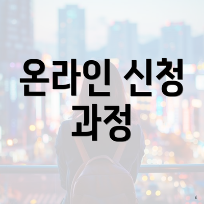 온라인 신청 과정