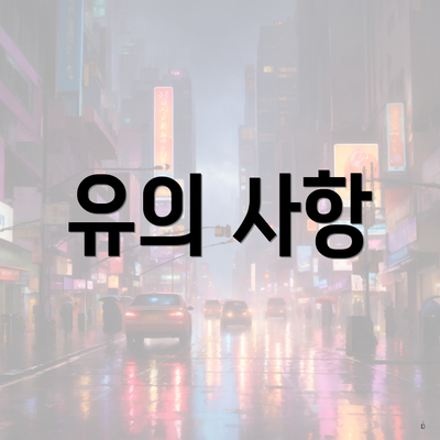 유의 사항