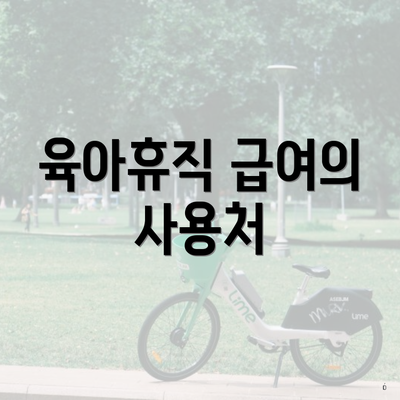 육아휴직 급여의 사용처