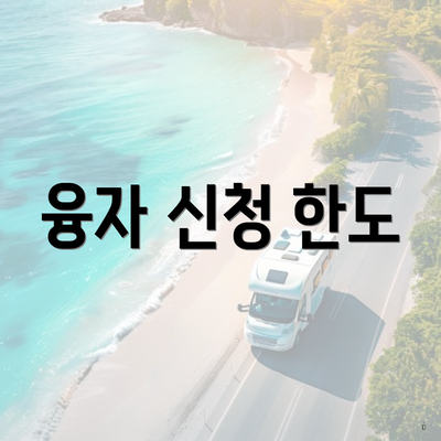 융자 신청 한도