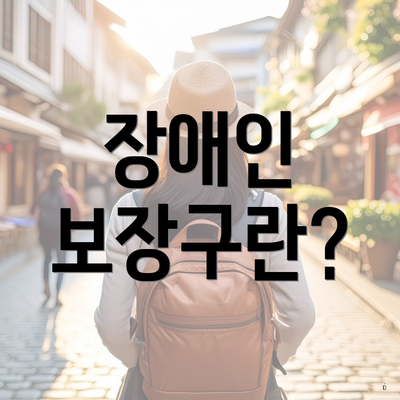 장애인 보장구란?