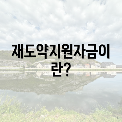 재도약지원자금이란?