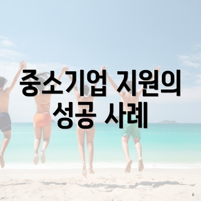 중소기업 지원의 성공 사례