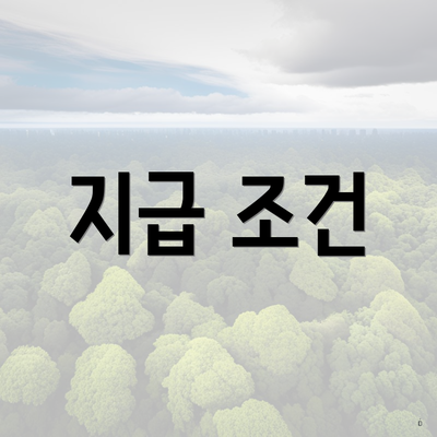 지급 조건