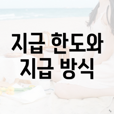 지급 한도와 지급 방식