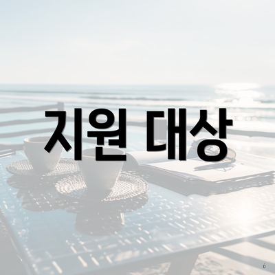 지원 대상