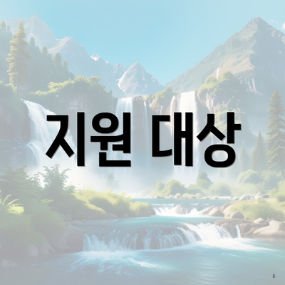 지원 대상