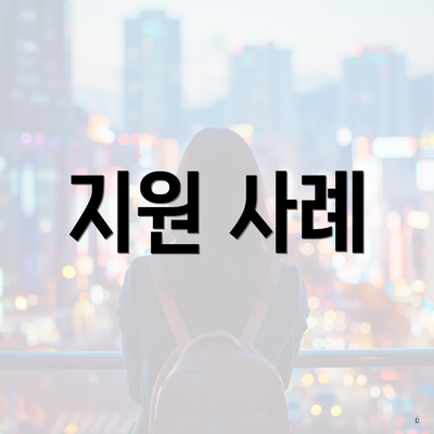 지원 사례