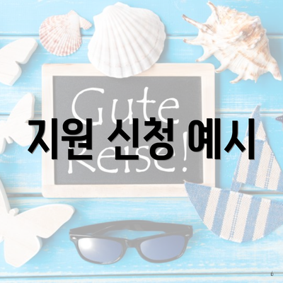 지원 신청 예시