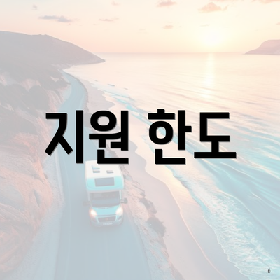 지원 한도
