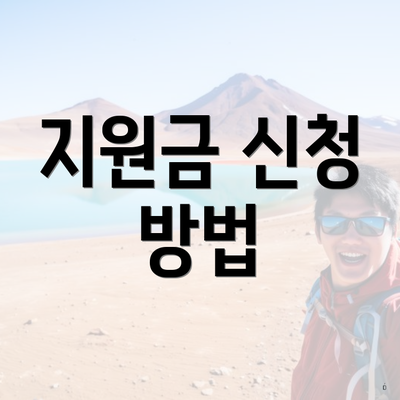 지원금 신청 방법