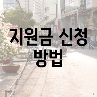 지원금 신청 방법