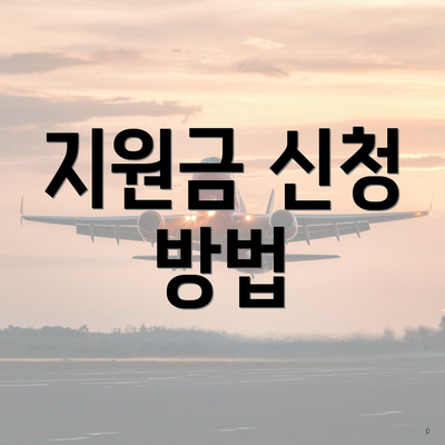 지원금 신청 방법