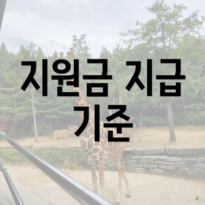 지원금 지급 기준