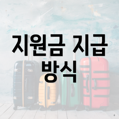 지원금 지급 방식