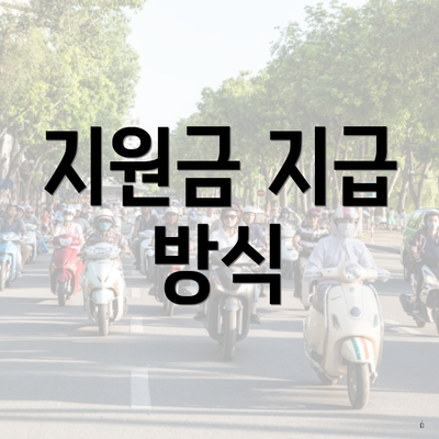 지원금 지급 방식