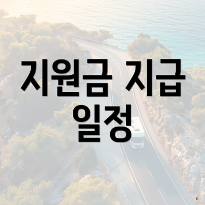 지원금 지급 일정