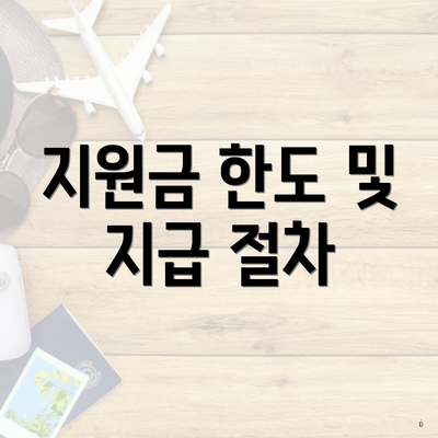 지원금 한도 및 지급 절차