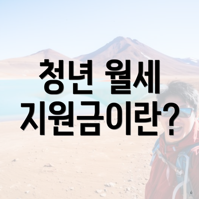 청년 월세 지원금이란?