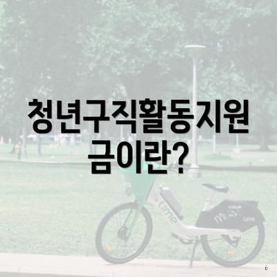 청년구직활동지원금이란?