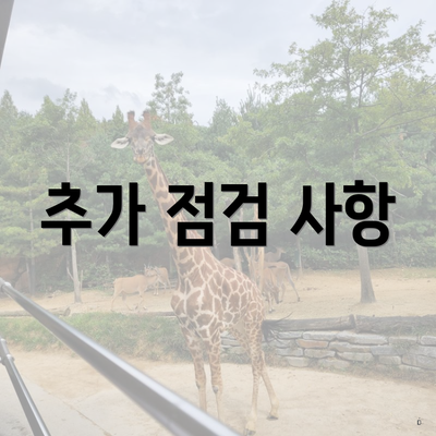 추가 점검 사항