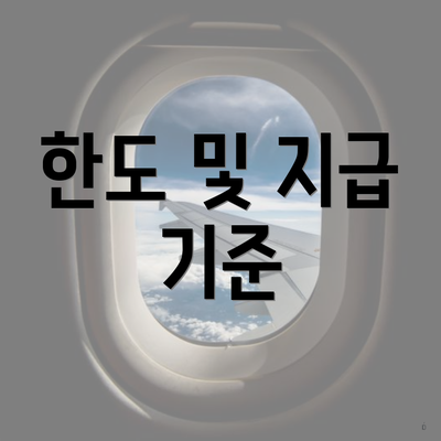 한도 및 지급 기준