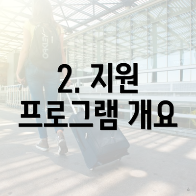 2. 지원 프로그램 개요