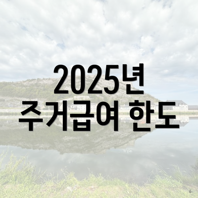 2025년 주거급여 한도