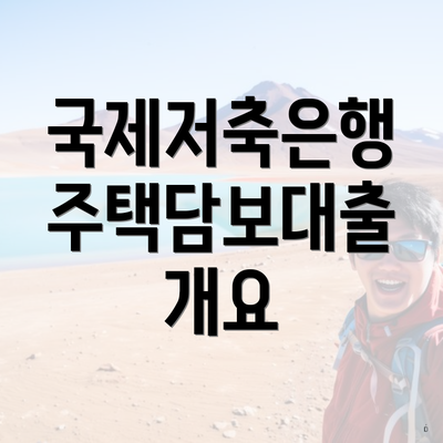 국제저축은행 주택담보대출 개요