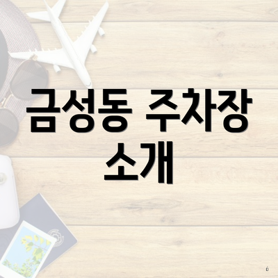 금성동 주차장 소개