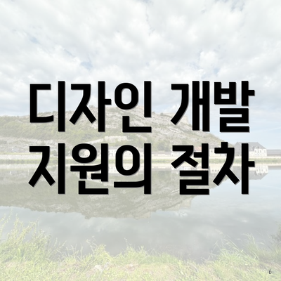 디자인 개발 지원의 절차