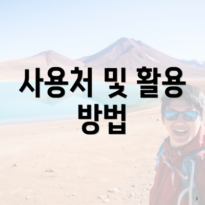 사용처 및 활용 방법