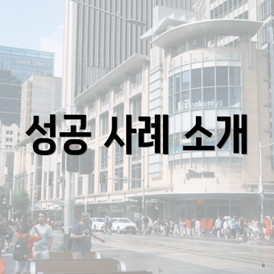 성공 사례 소개