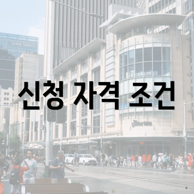 신청 자격 조건