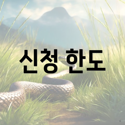 신청 한도