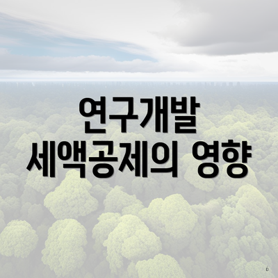 연구개발 세액공제의 영향