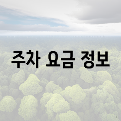 주차 요금 정보