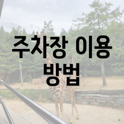 주차장 이용 방법