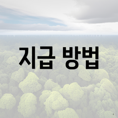 지급 방법