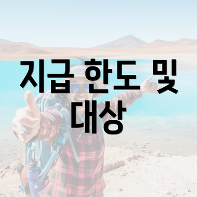 지급 한도 및 대상