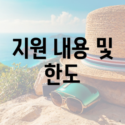 지원 내용 및 한도