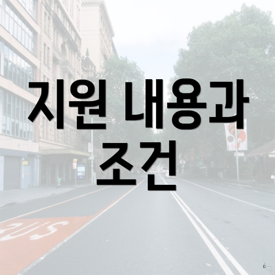 지원 내용과 조건