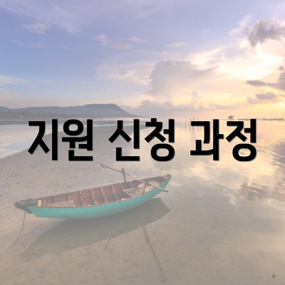 지원 신청 과정