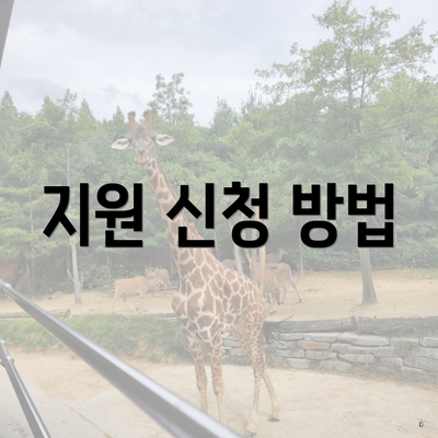 지원 신청 방법