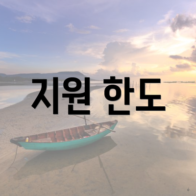 지원 한도