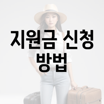 지원금 신청 방법