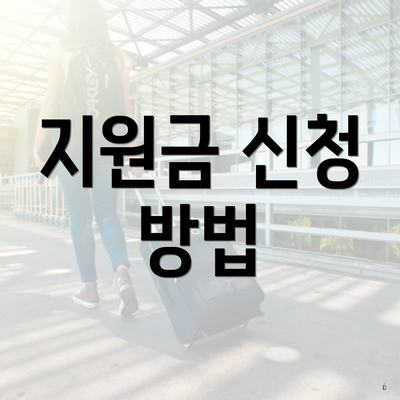 지원금 신청 방법