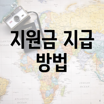 지원금 지급 방법